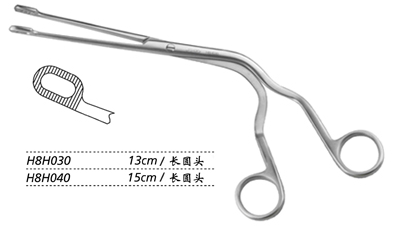 金鐘氣管導(dǎo)管夾持鉗  H8H040 15cm 長圓頭